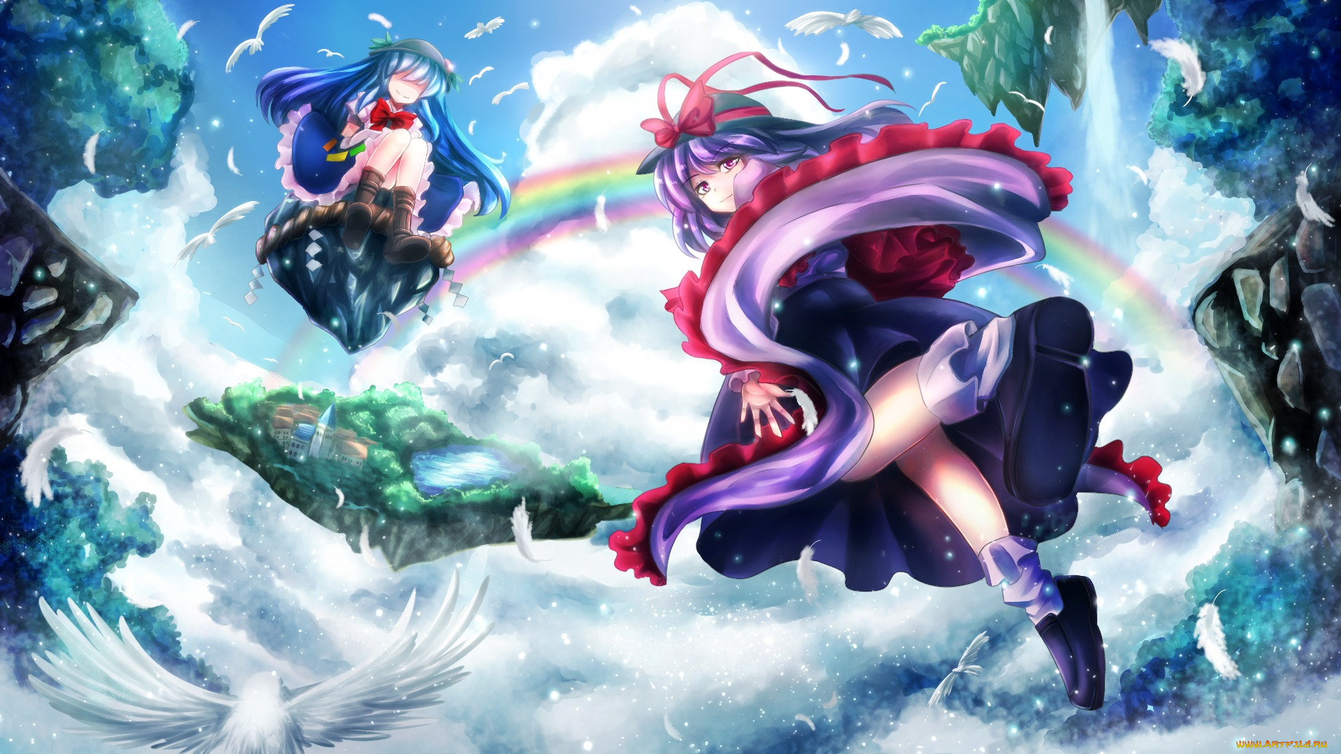 , touhou, tm-aqua6233, nagae, iku, hinanawi, tenshi, , 